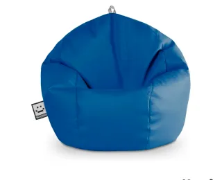 Puff Pelota Polipiel Azul