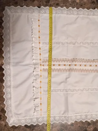 Manteleta Huertana Blanca y beig