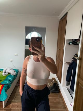 Top blanco Pull&Bear talla S