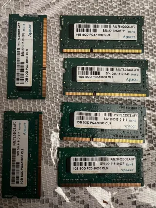 8 Memorias RAM DDR3 Apacer (6x1GB, 2x2GB)