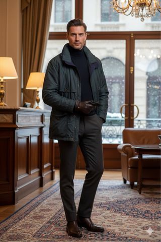 Abrigo Walbusch Verde Talla L