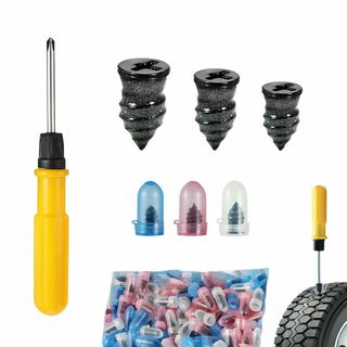 Kit Reparación Pinchazos 100p Neumáticos + Destornillador