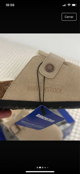 Birkenstock Beige/Marrón Forradas Talla 42