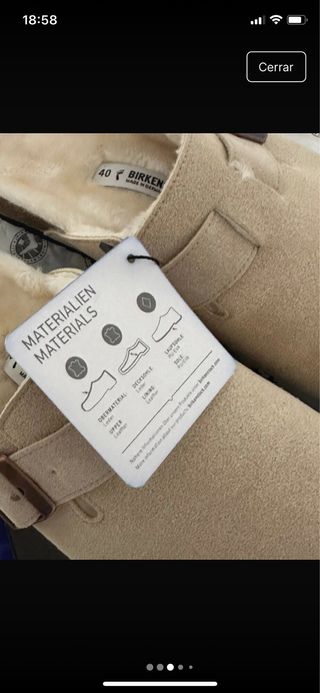 Birkenstock Beige/Marrón Forradas Talla 42