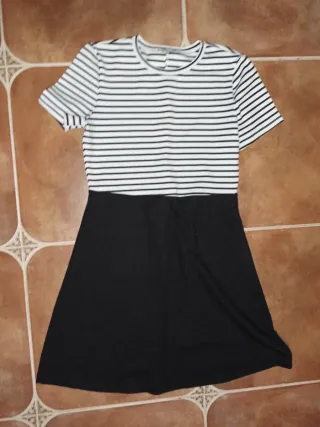 Vestido rayas blanco y negro