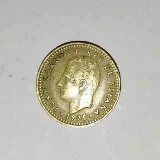 Moneda una Peseta Rey Juan Carlos 1975