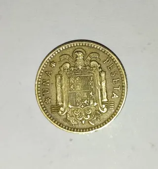 Moneda una Peseta Rey Juan Carlos 1975