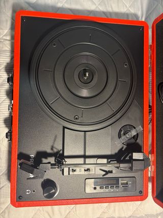 Tocadiscos Prixton Rojo y Negro