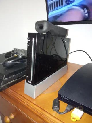 Nintendo Wii Negra Completa