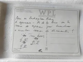 Postal 1984 Reina Madre Reina Isabel y Lady Di