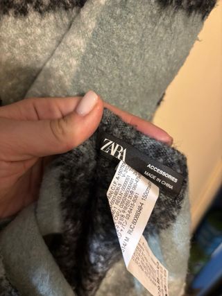 Bufanda Zara cuadros 140 cms largo