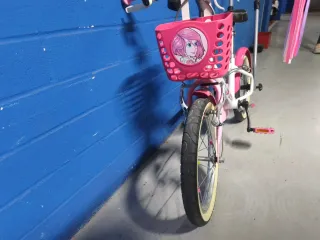 Bici per bambini 16" BTWIN rosa + barra di apprendimento