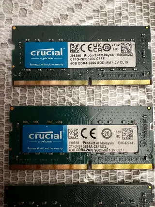 6 Módulos RAM DDR4 4GB