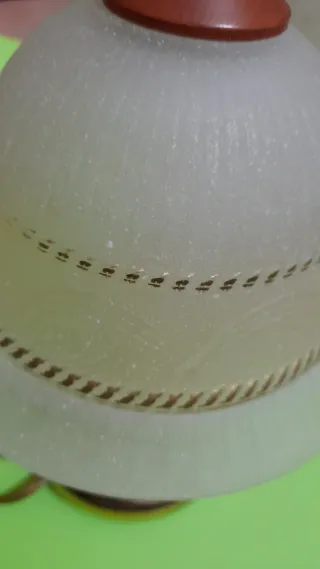 Coppia Lampade Vintage Vetro e Metallo