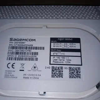 Router Fibra Sagemcom F@ST 5655v2 GPON