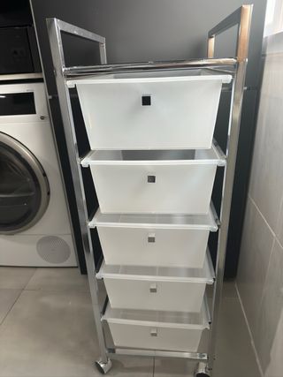 Carrito Auxiliar con 5 Cajones Metálico