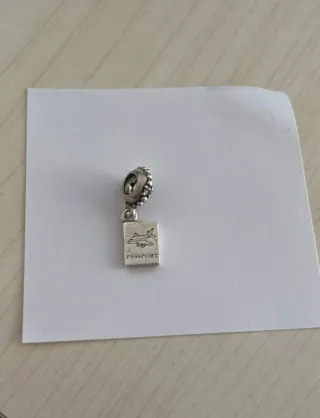 Charm Pandora Pasaporte Avión Plata