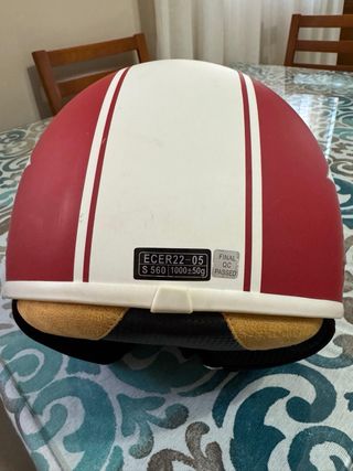 Casco Moto BHR Rojo y Blanco