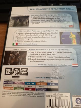 Tom Clancy's Splinter Cell PC CD-ROM