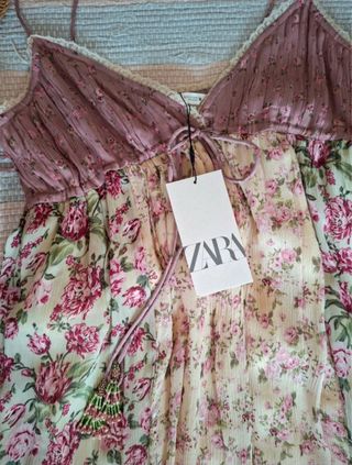 Vestido largo Zara floral