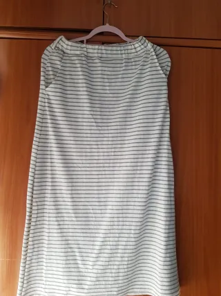 Conjunto Verano Rayas Gris y Blanco