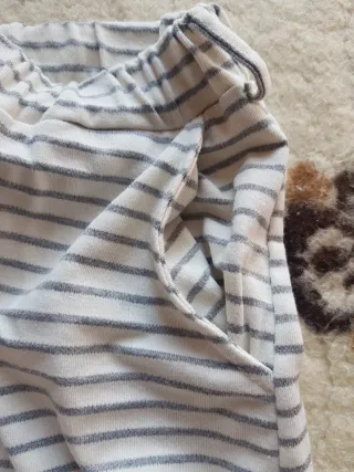 Conjunto Verano Rayas Gris y Blanco