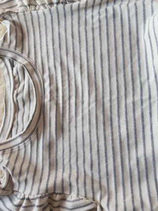 Conjunto Verano Rayas Gris y Blanco