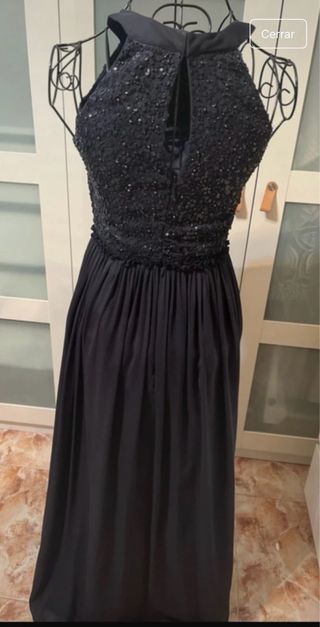 Vestido fiesta azul marino lentejuelas