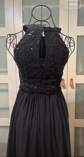 Vestido fiesta azul marino lentejuelas