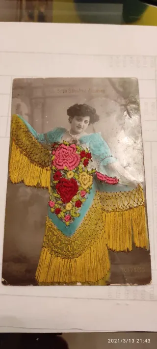 Postal antigua 1910 Srta Sanchez Jimenez