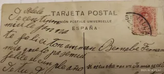 Postal antigua 1910 Srta Sanchez Jimenez
