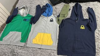 Lote 3 Sudaderas Benetton Capucha 10-11 años
