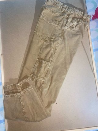 Vaqueros rectos beige