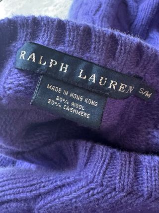 Mantella Ralph Lauren Viola Lana Cashmere S/M
