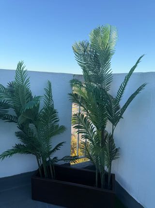 Cachepot com 2 Palmeiras Artificiais