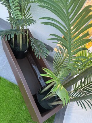 Cachepot com 2 Palmeiras Artificiais