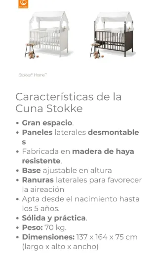 Cuna Stokke Evolutiva Blanca