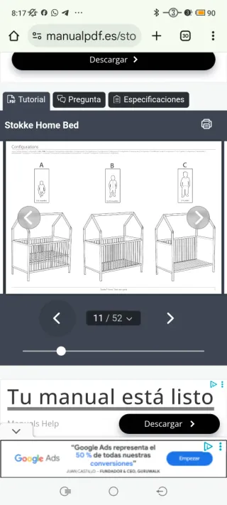Cuna Stokke Evolutiva Blanca