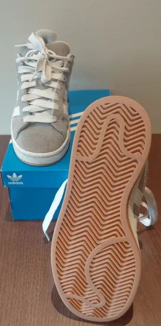 Adidas Campus Gris y Blanco
