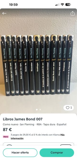 Colección completa Novelas James Bond mas regalo