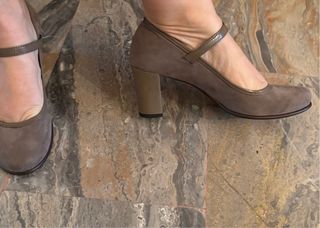 Scarpe donna con cinturino marroni Tg.39 calza 38