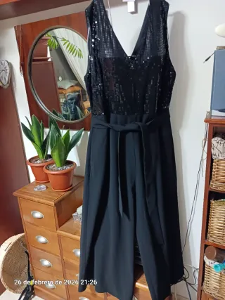 Mono H&M Talla 46 Lentejuelas Crepe