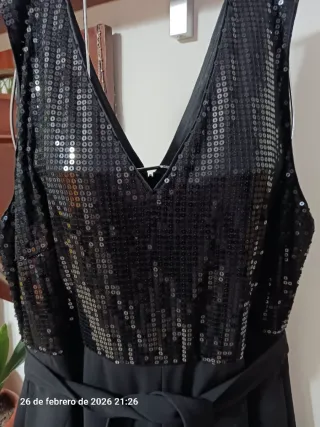 Mono H&M Talla 46 Lentejuelas Crepe