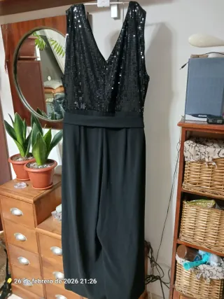 Mono H&M Talla 46 Lentejuelas Crepe