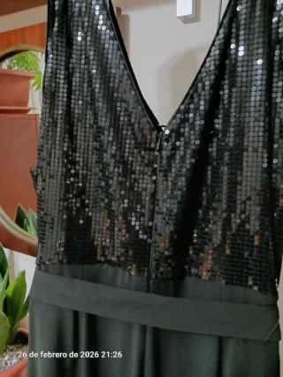 Mono H&M Talla 46 Lentejuelas Crepe