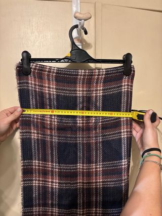 Bufanda reversible cuadros - mariposas