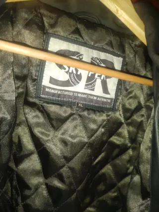 Chaqueta de cuero negra Talla XL