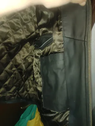 Chaqueta de cuero negra Talla XL