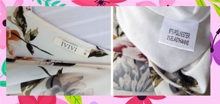 Mono largo blanco Talla M 38 flores Ivivi