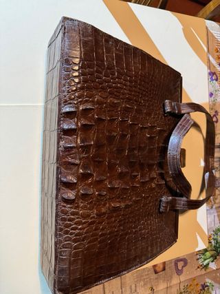 Borsa in vera pelle vintage originale cocco